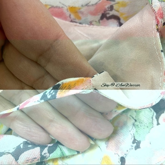 Joie silk ruffle blush pink floral maxi dress *shop@iamwarrior - Picture 8 of 10